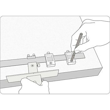 Лінійка-шаблон для розмічання отворів VOREL 200 мм (18180)