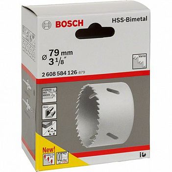 Коронка по металлу и дереву Bosch HSS-Bimetal 79мм (2608584126)