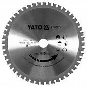 Диск пиляльний по металу Yato 185x20x1,5 мм (YT-60625)