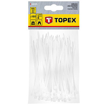 Хомут нейлоновий TOPEX 2,5 x 100 мм 100 шт. (44E975)