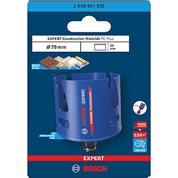 Коронка по дереву Bosch Expert Construction Material PC Plus 79 мм (2608901935)м;