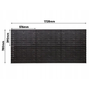 Панель для инструментов Kistenberg 174х78 см + 50 контейнеров Вариант №43 (1429915421)
