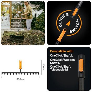 Грабли универсальные Fiskars OneClick (1080677)
