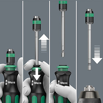 Викрутка з набором біт WERA Kraftform Kompakt 20 Tool Finder 1 7 шт. (05051016001)