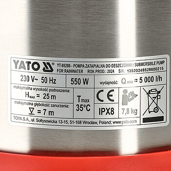 Насос погружной Yato (YT-85286)