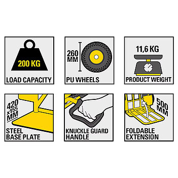 Візок транспортувальний Stanley 200 кг (SXWT-HT535)