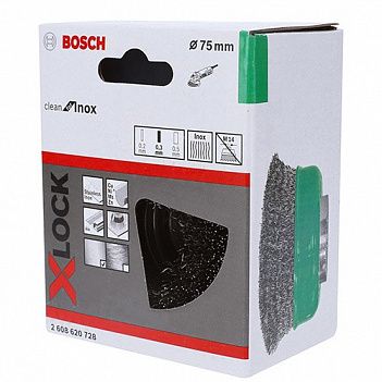 Щетка проволочная Bosch X-LOCK 75 мм (2608620728)