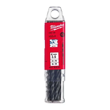 Сверло по металлу Milwaukee HSS-R 3,5х70 мм 10 шт. (4932363469)