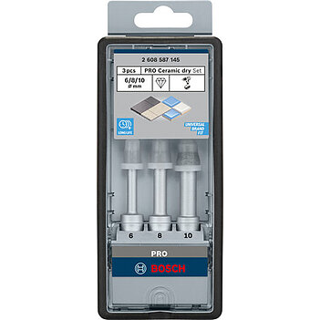 Набір алмазних коронок по плитці Bosch PRO Ceramic dry 3 шт. (2608587145)