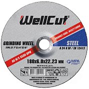 Круг зачистной по металлу WellCut 180х6,0х22,23мм (WCG2718060)