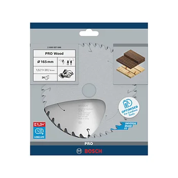 Диск пильный по дереву Bosch PRO Wood 165х1,0x20/16 мм (2608837686)