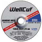 Круг зачистной по металлу WellCut 150х6,0х22,23мм (WCG2715060)
