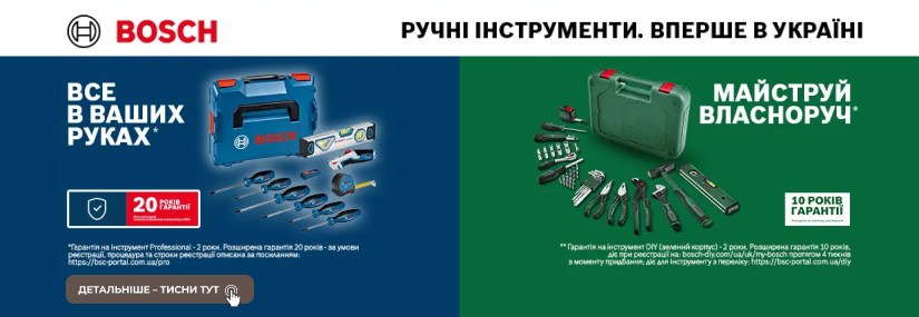 Новинка! Ручной инструмент Bosch! Впервые в Украине!